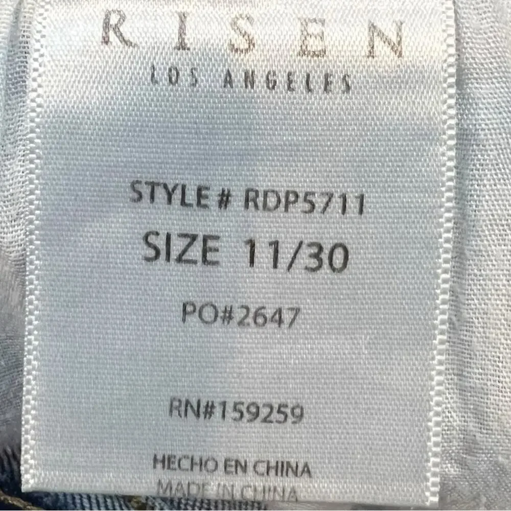 Risen Jeans Sz 30 High Rise Straight Slim Flare Ankle Jeans - RDP5711 - Picture 9 of 15